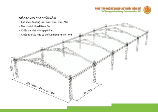 T&T Event HCM - Cung cấp khung truss hợp kim nhôm nhập khẩu