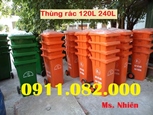 Bán thùng rác nhựa hdpe loại 120L 240L 660L giá rẻ- chuyên thùng rác